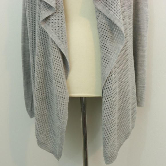 Ann Taylor Open Knit Merino Wool Blend Cardigan - Picture 6 of 9